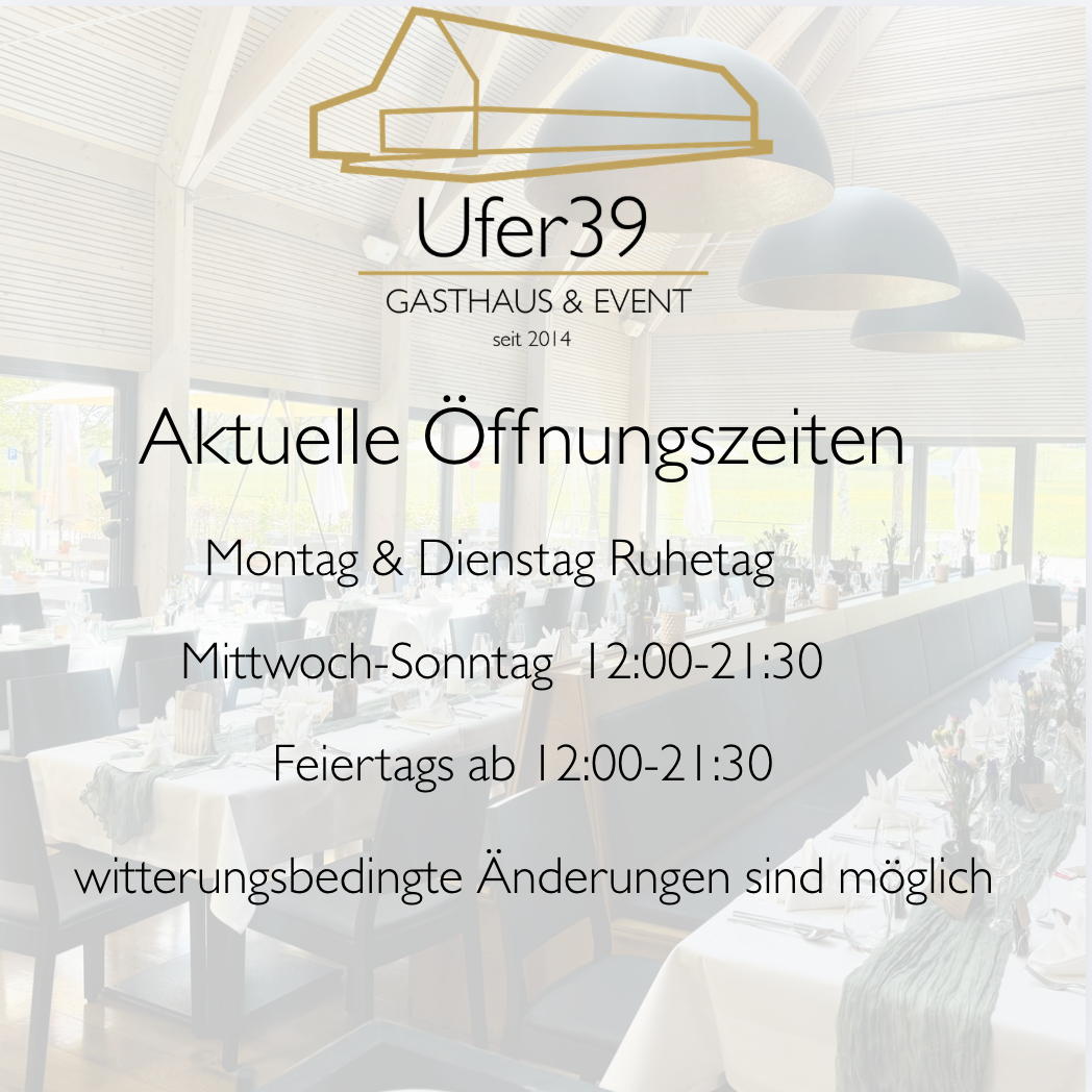 Öffnungszeiten Ufer39